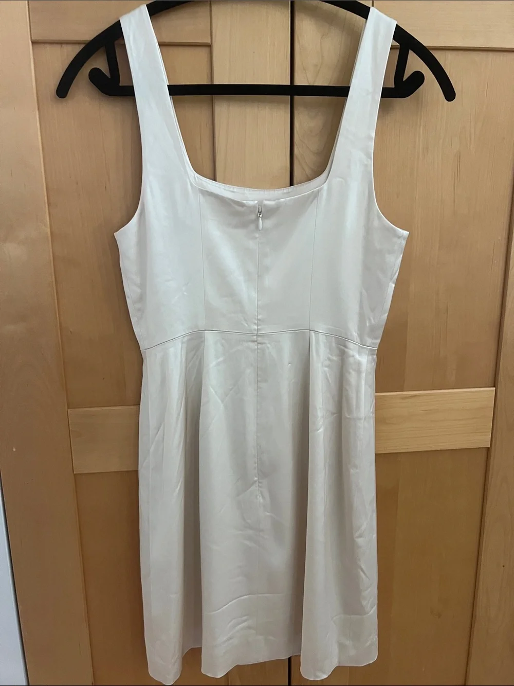 Favorite Daughter Ivory Square-Neck Silky Dress